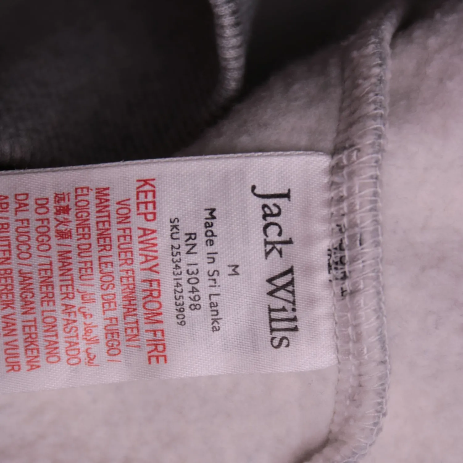 Серое худи Jack Wills с карманом-кенгуру, размер 48 (M)